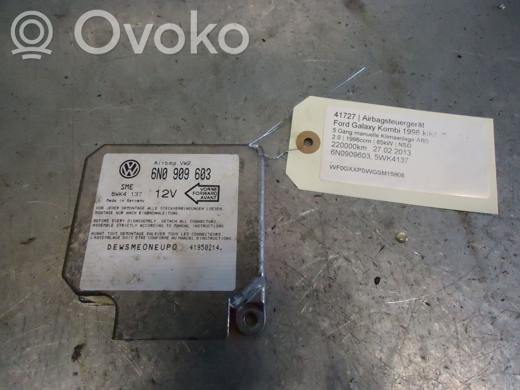 Turvatyynyn ohjainlaite/moduuli   6N0909603,5WK4137,5WK4137,6N0909603