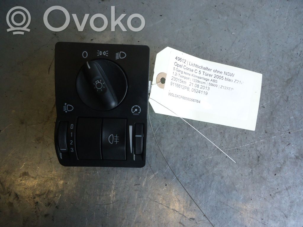 Opel Corsa C Light switch 