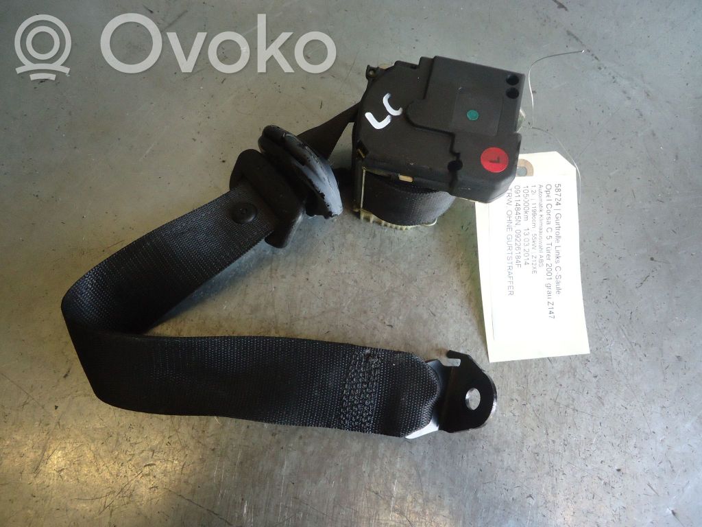 Opel Corsa C Cinturón trasero 