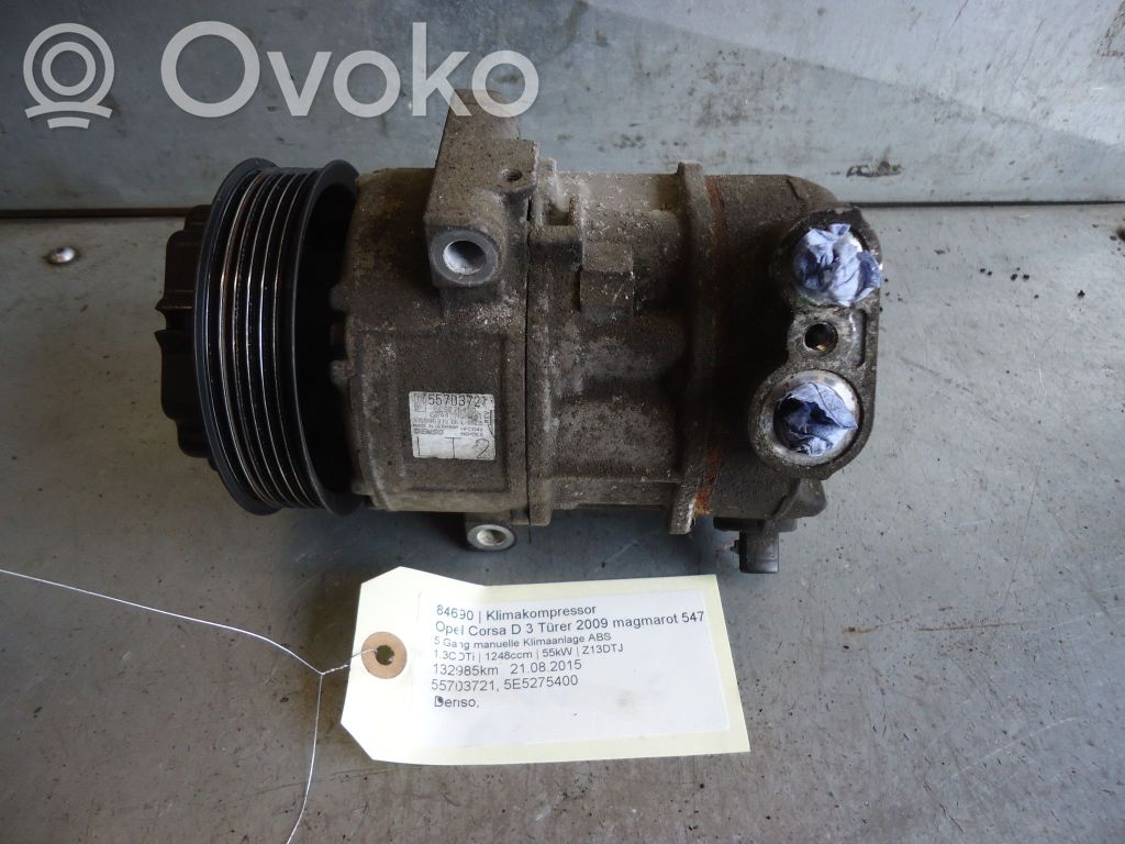 Opel Corsa D Air conditioning (A/C) compressor (pump) 