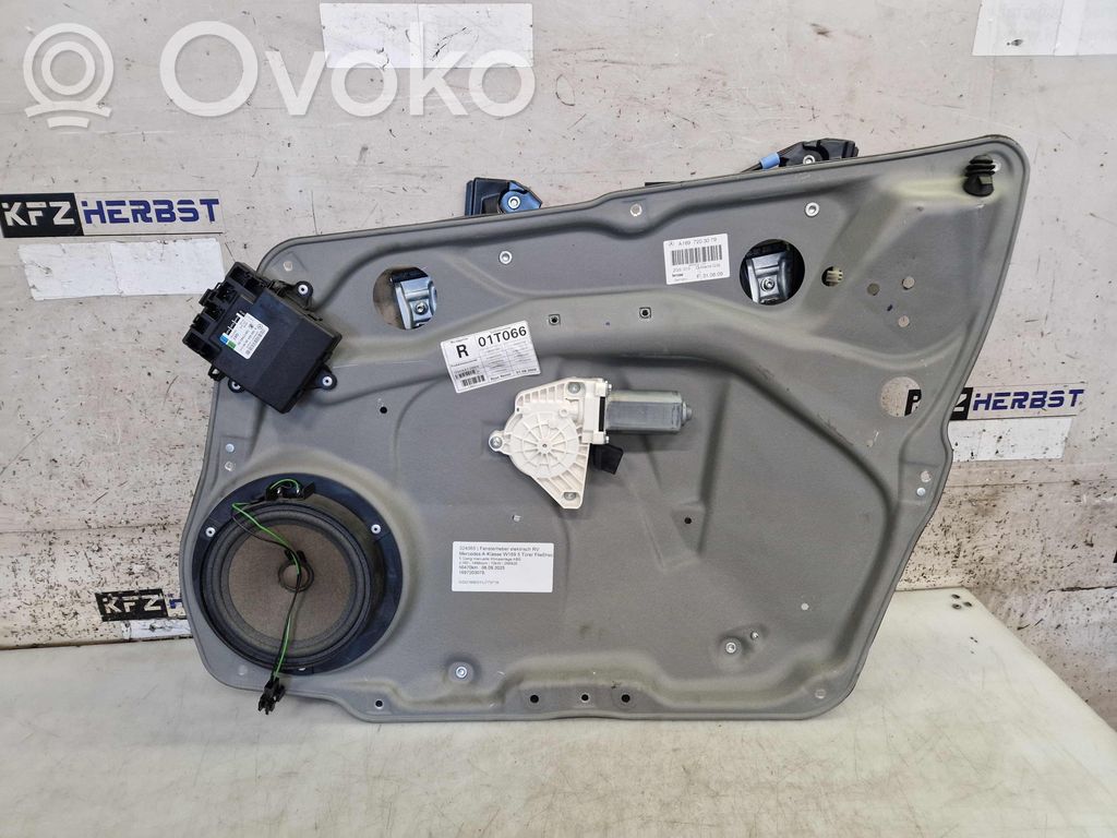Mercedes-Benz A W169 Meccanismo di sollevamento del finestrino anteriore senza motorino 
