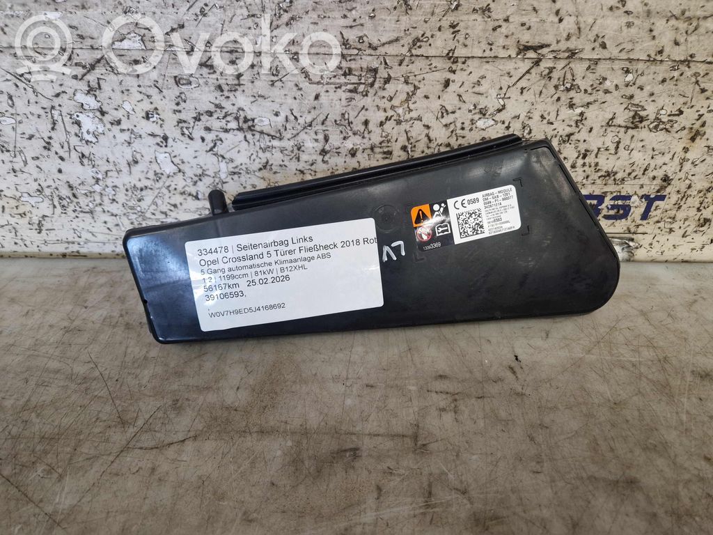 Opel Crossland X Airbag scaun 