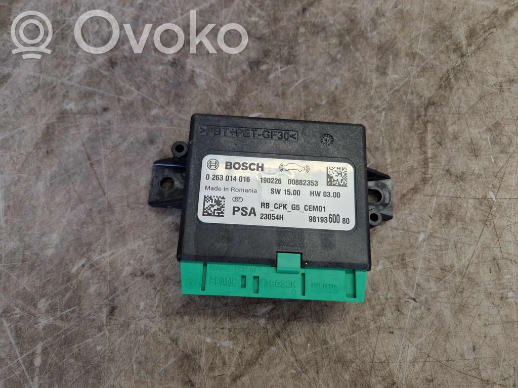 Autres unités de commande / modules   9819360080,0263014016,1623067780,9819360080