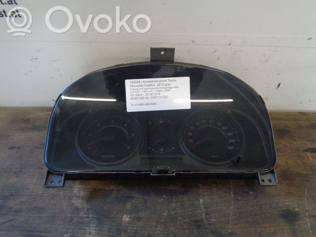 Geschwindigkeitsmesser Cockpit   95967056,95967056,X30F111722