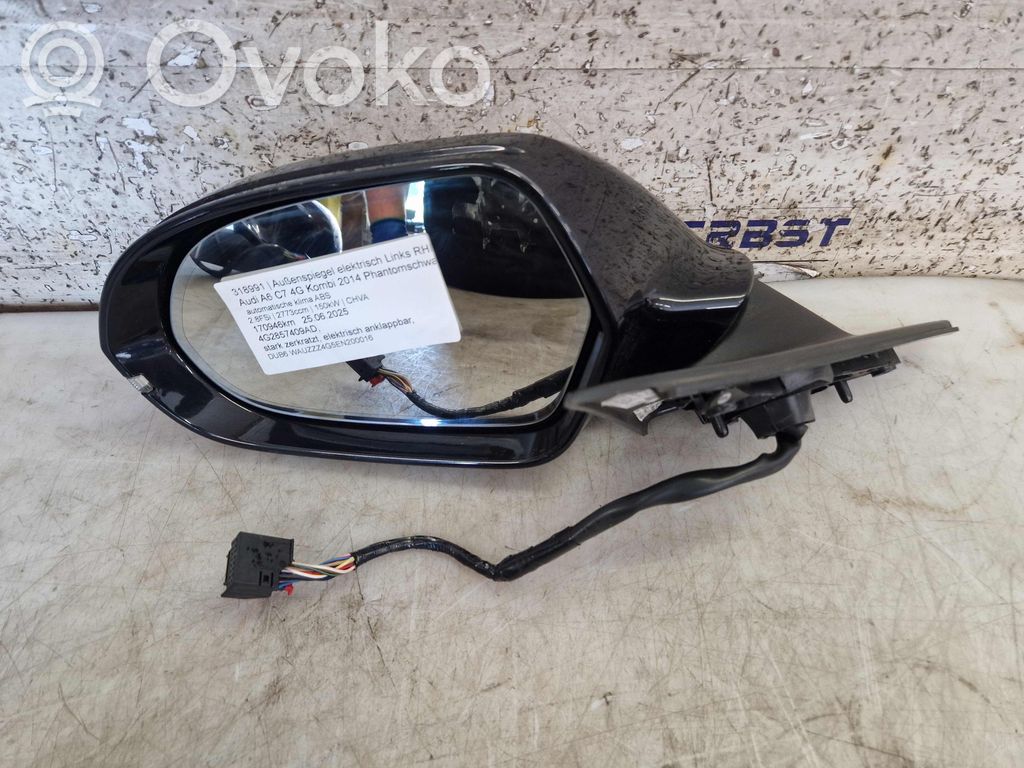 Audi A6 S6 C7 4G Specchietto retrovisore elettrico portiera anteriore 