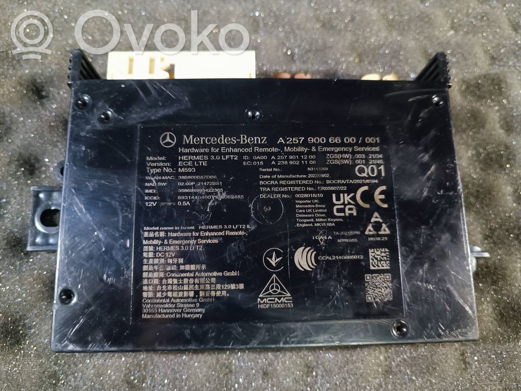Mercedes-Benz CLS W257 Unité de commande, module téléphone 