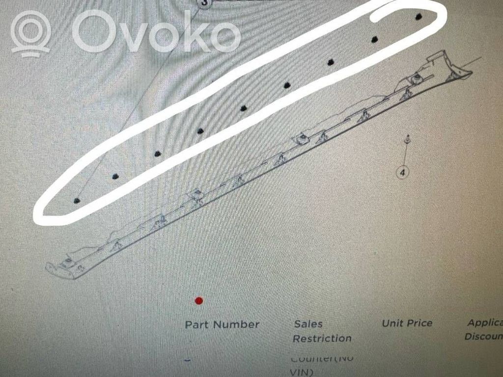 Tesla Model 3 Slenksčio dalis 