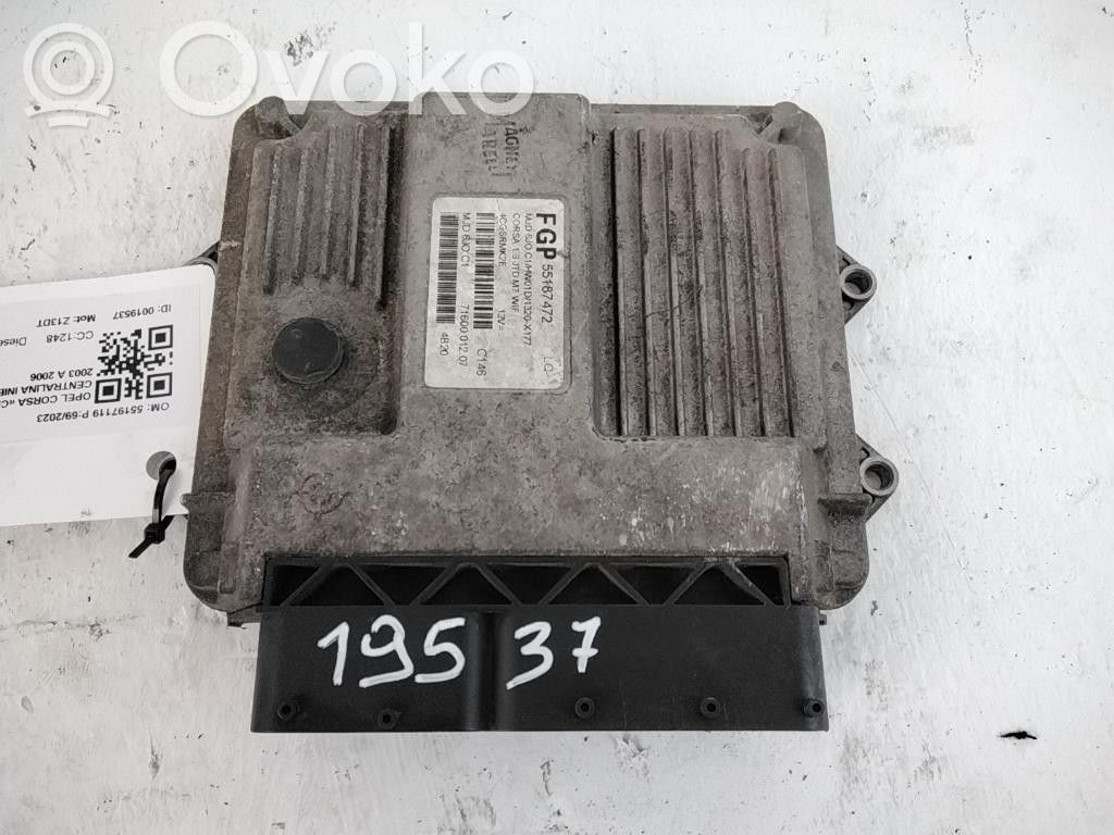 Unité de commande / module d'injection   55197119,55197119,Z13DT