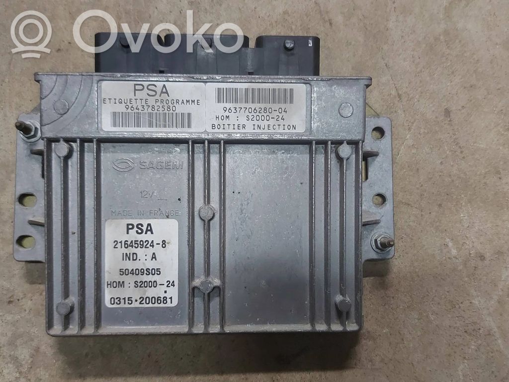 Citroen Berlingo Engine control unit/module 