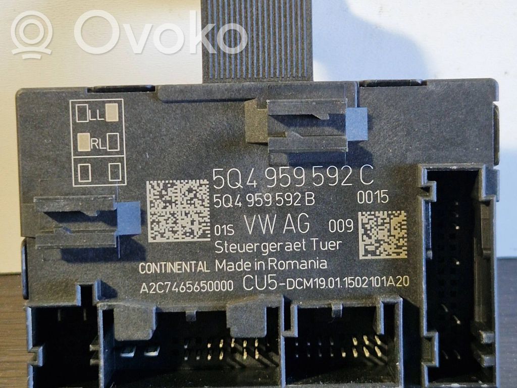 Skoda Octavia Mk3 (5E) Door control unit/module 