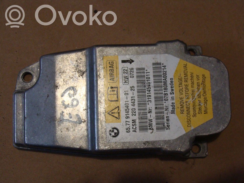 BMW 5 E60 E61 Unidad de control/módulo del Airbag 