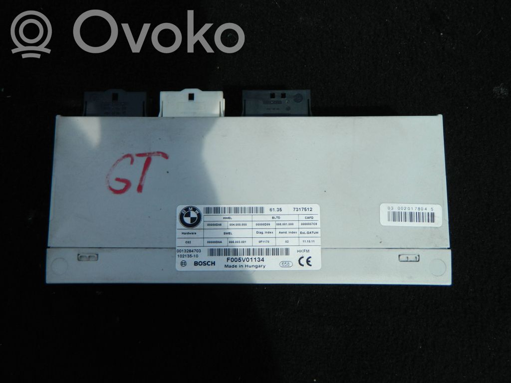 BMW 5 GT F07 Tailgate/trunk control unit/module 