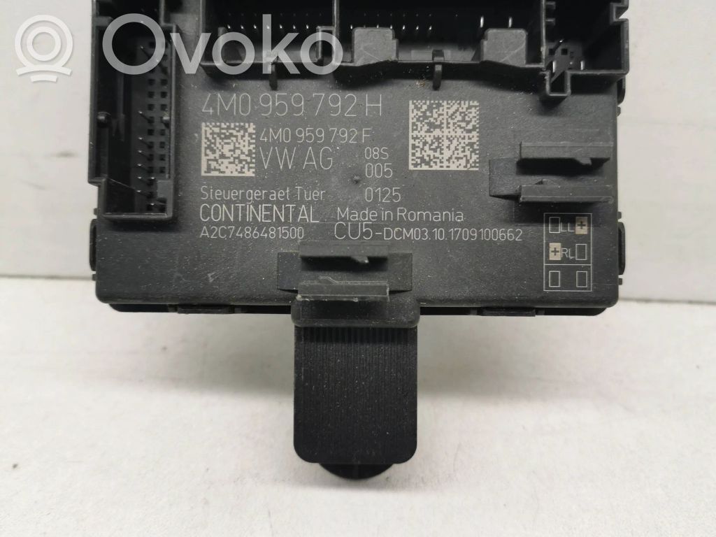 Unité de commande module de porte   4M0959792F,4M0959792H,A2C7486481500
