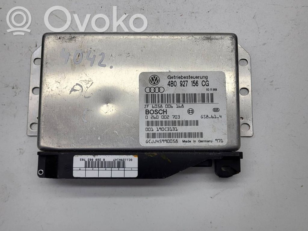 Sterownik / Moduł skrzyni biegów   4B0927156CG,0260002403