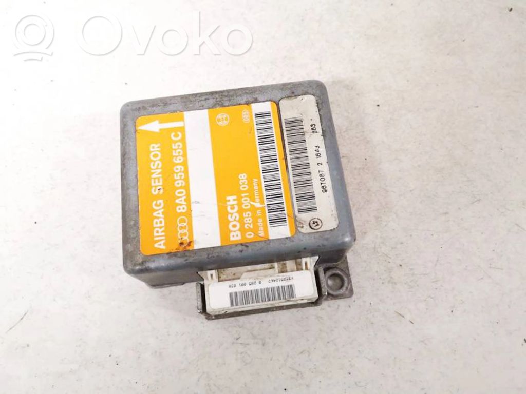 Unidad de control/módulo del Airbag   8A0959655C,0285001038,0285001038,8A0959655C