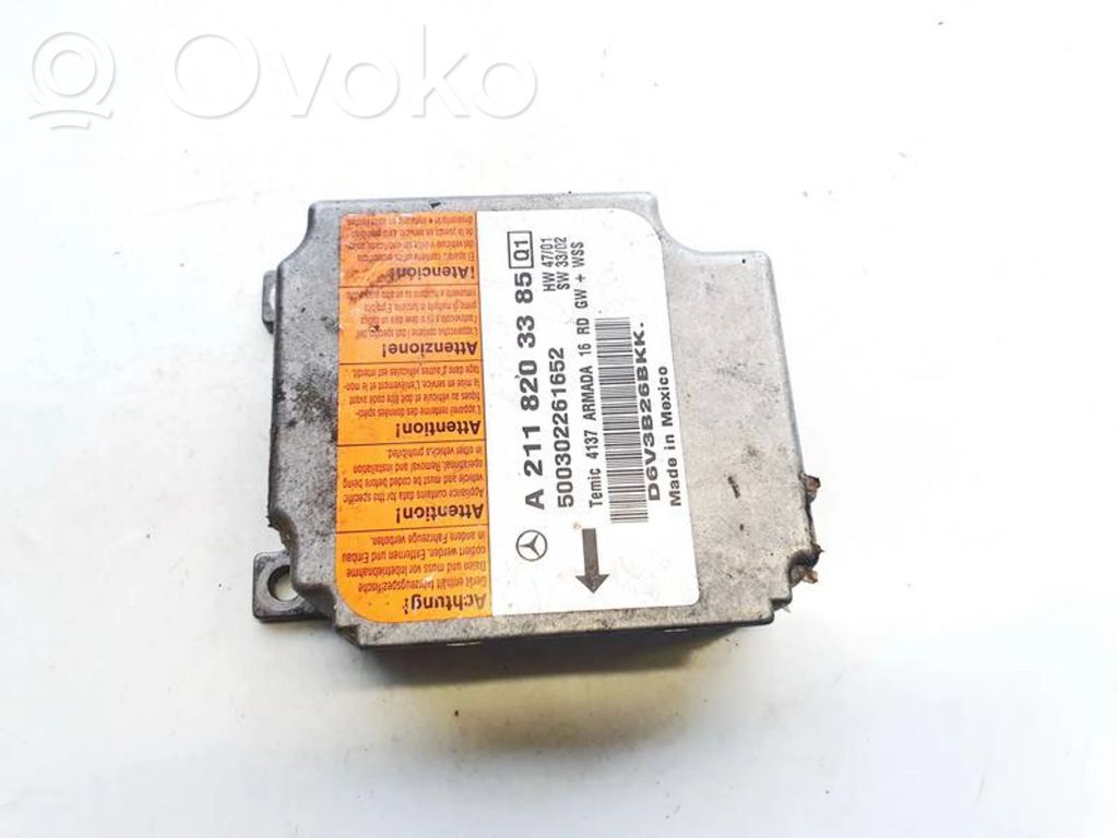 Sterownik / Moduł Airbag   A2118203385,500302261652,500302261652,A2118203385