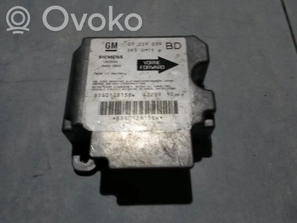 Module de contrôle airbag   09229039BD,5WK42922,09229039BD,5WK42922