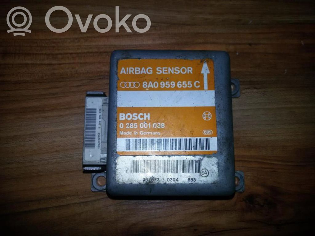 Centralina/modulo airbag   8A0959655C,0285001038,0285001038,8A0959655C