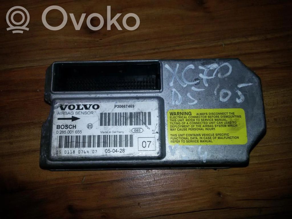 Centralina/modulo airbag   0285001655,P30667469,0285001655,P30667469