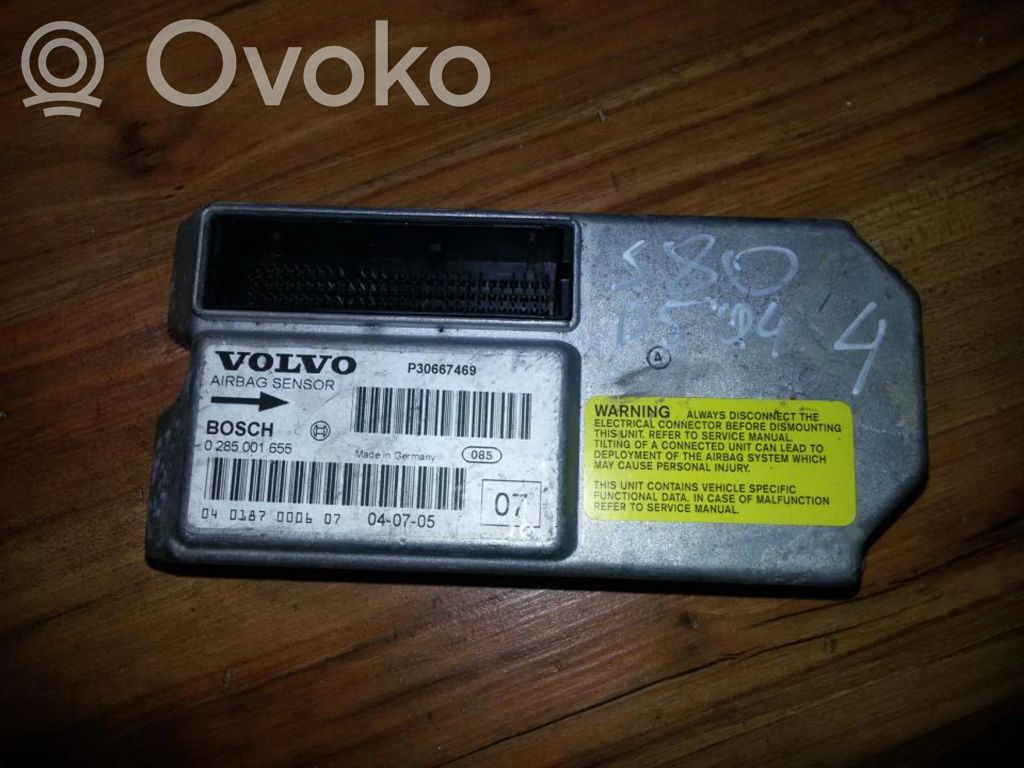 Volvo S80 Centralina/modulo airbag
