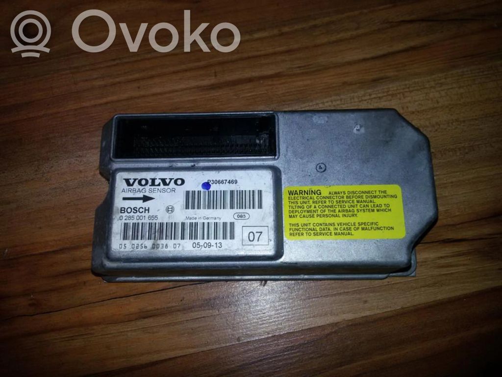 Centralina/modulo airbag   0285001655,P30667469,0285001655,P30667469