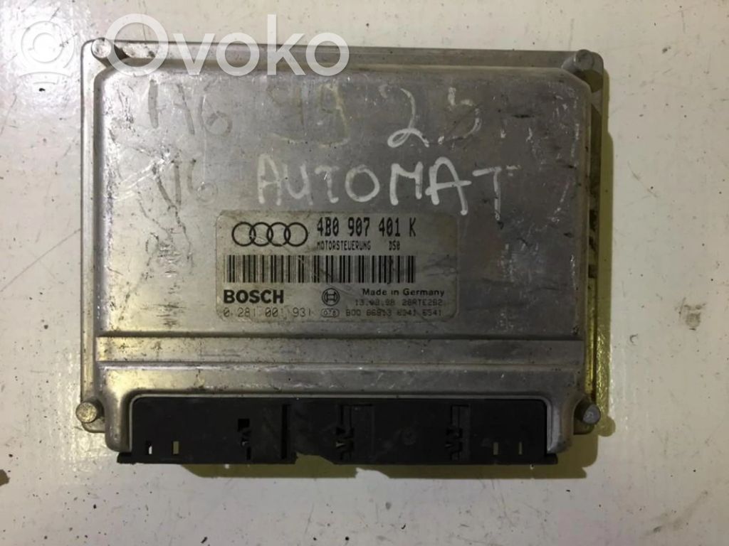 Unidad de control/módulo del motor   0281001931,4B0907401K,0281001931,4B0907401K