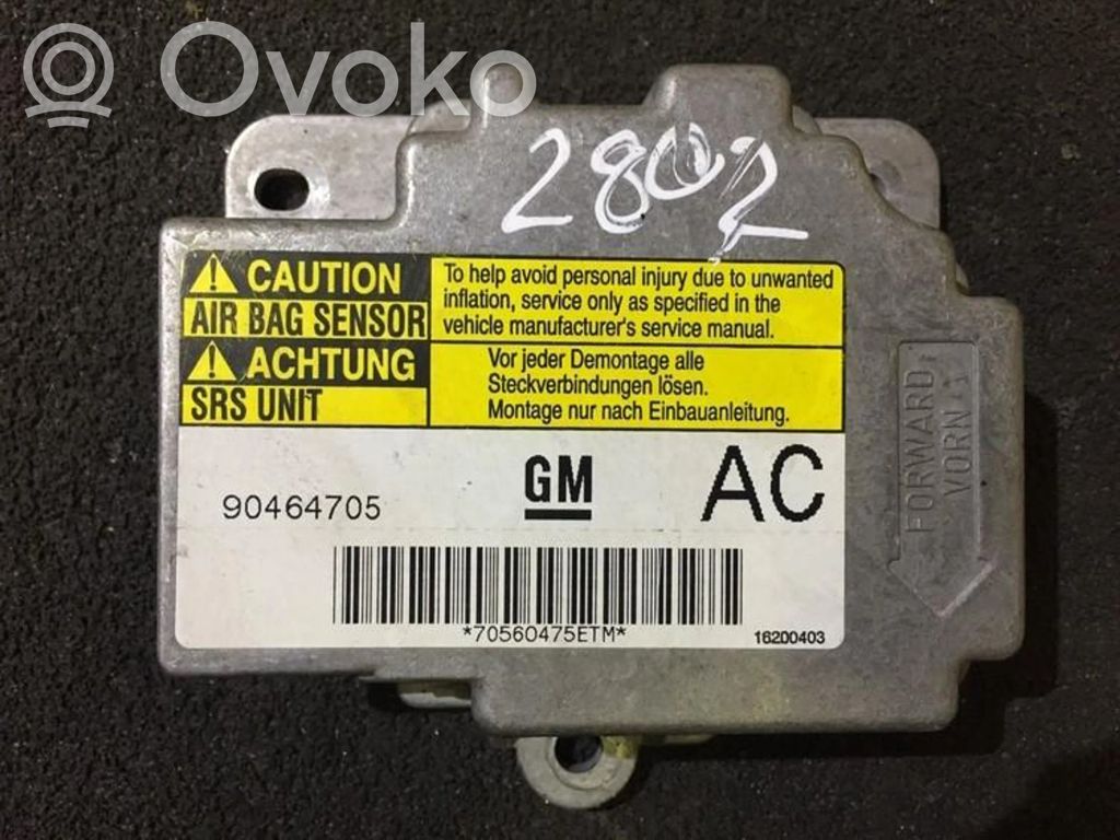 Centralina/modulo airbag   90464705,16200403,16200403,90464705