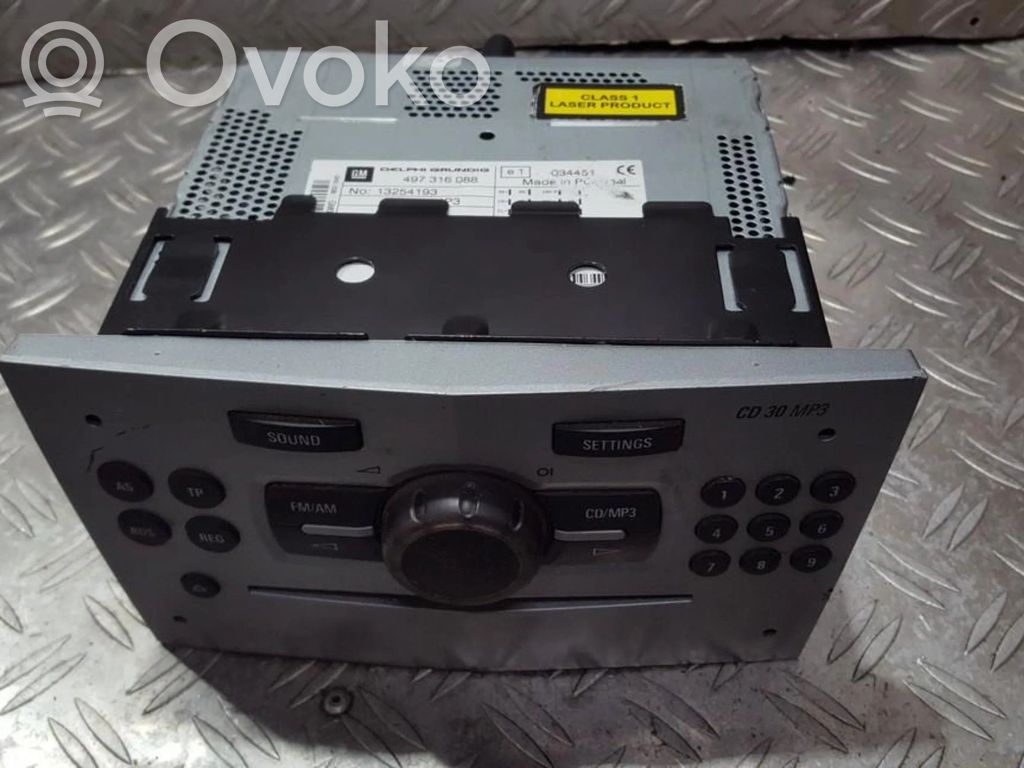 Opel Astra H Unità principale autoradio/CD/DVD/GPS 