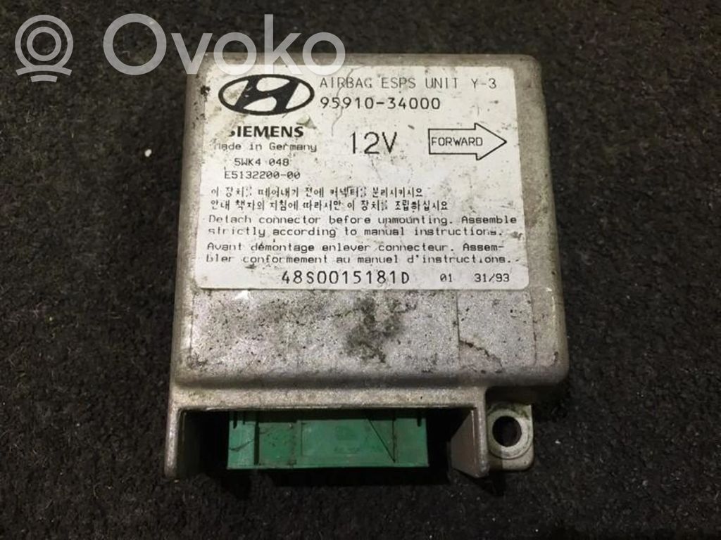 Hyundai Sonata Module de contrôle airbag 