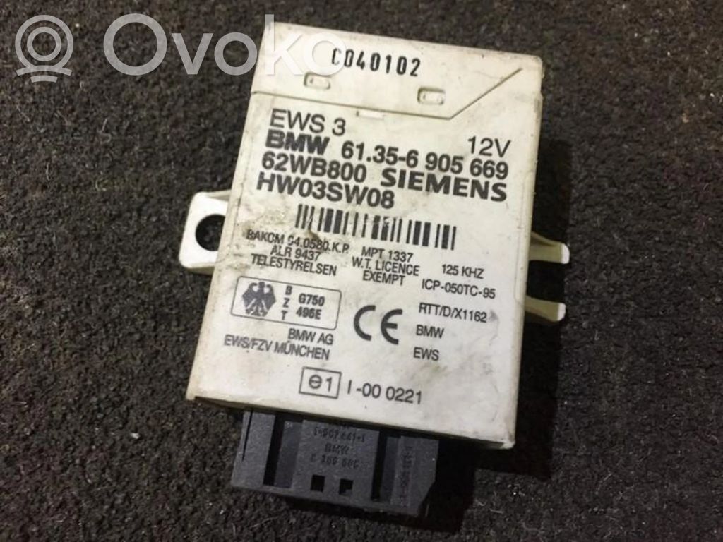 Immobilizer control unit/module   61356905669,61356905669,61356905669,61356905669,62WB800,HW03SW08