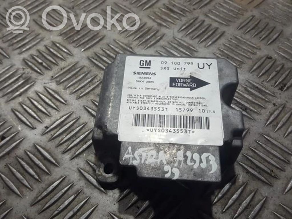 Sterownik / Moduł Airbag   09180799,UY,09180799,1923594,5WK42905