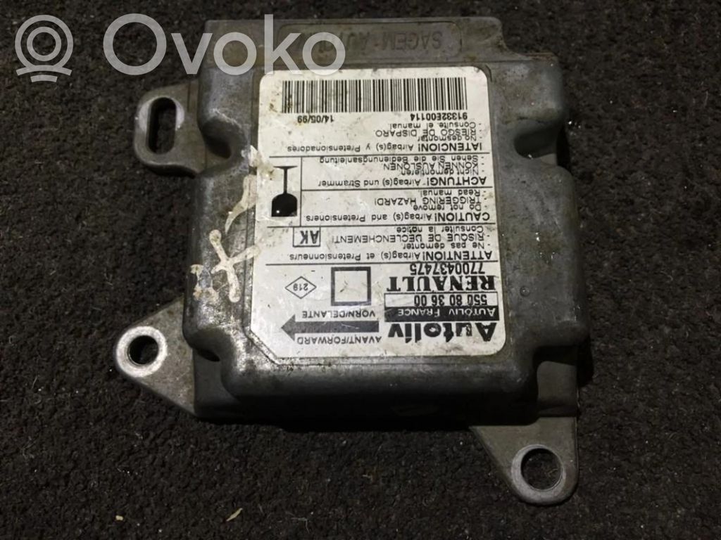 Centralina/modulo airbag   7700437475,550803600,550803600,7700437475
