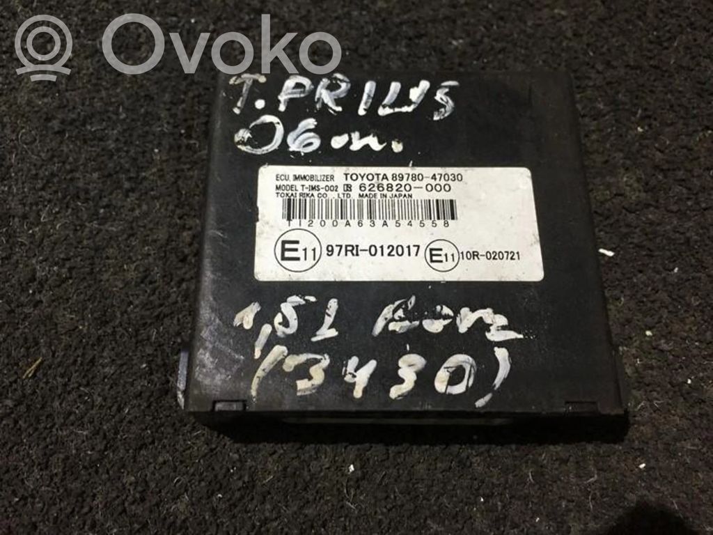 Toyota Prius (XW20) Centralina/modulo immobilizzatore