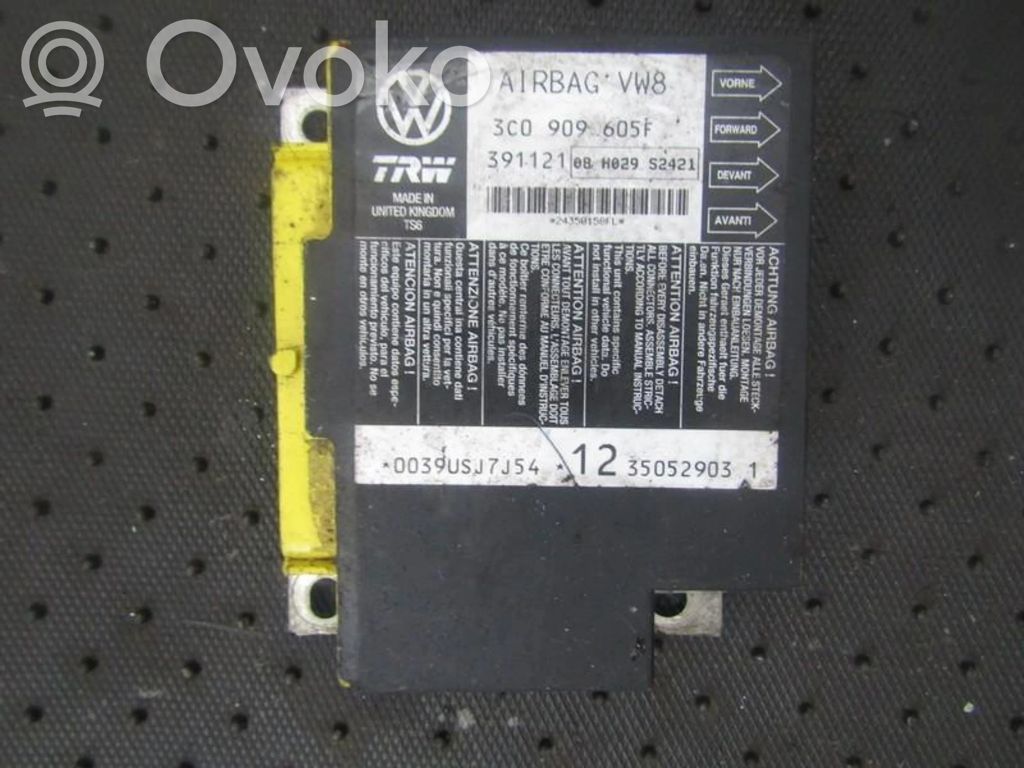 Volkswagen PASSAT B6 Module de contrôle airbag