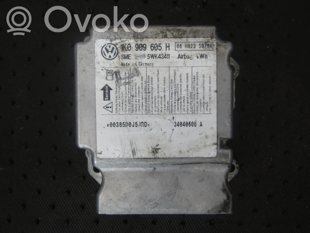 Centralina/modulo airbag   1K0909605H,5WK43411,06H023S0700,1K0909605H,34040608A,5WK43411