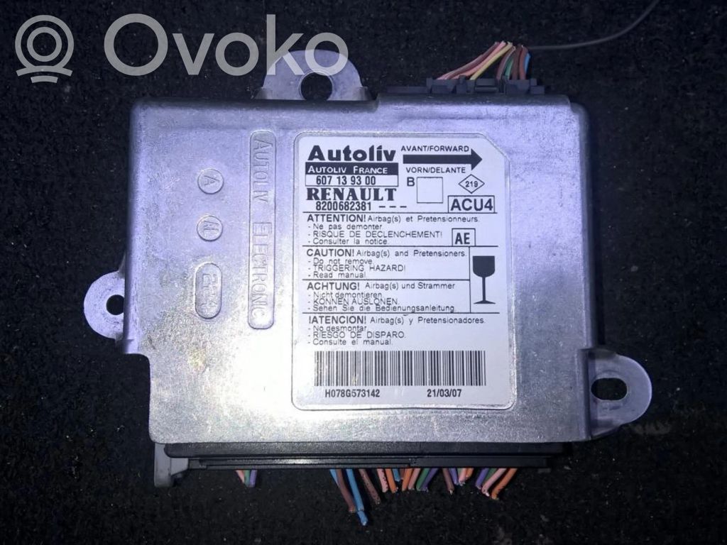 Centralina/modulo airbag   8200682381,607139300,607139300,8200682381