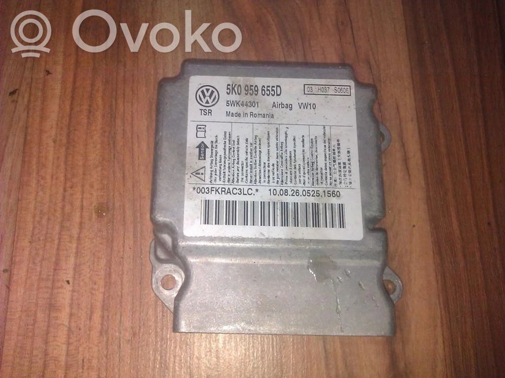Unitate/modul de comandă airbaguri   5K0959655D,5WK44301,5K0959655D,5WK44301