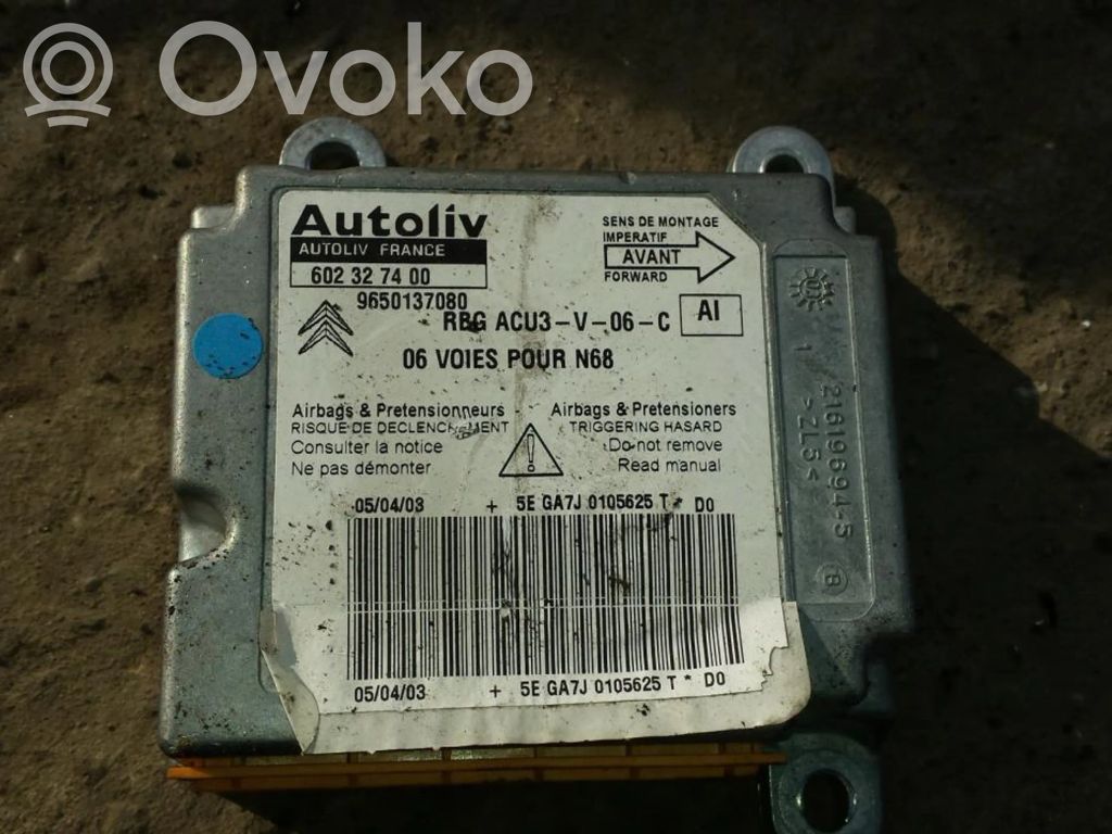 Citroen Xsara Picasso Centralina/modulo airbag 
