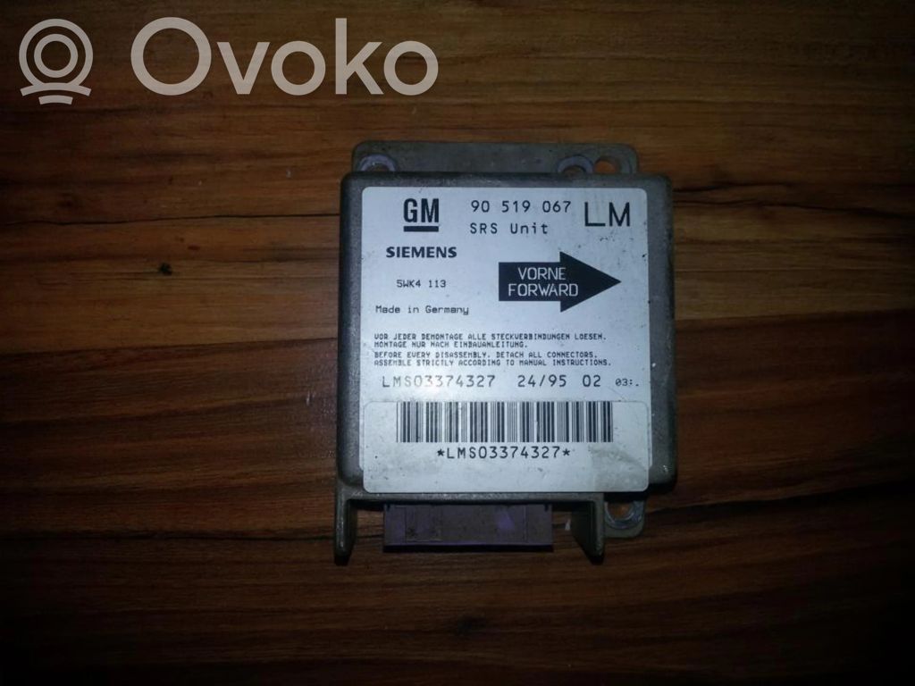 Centralina/modulo airbag   90519067,LMS03374327,90519067,LMS03374327