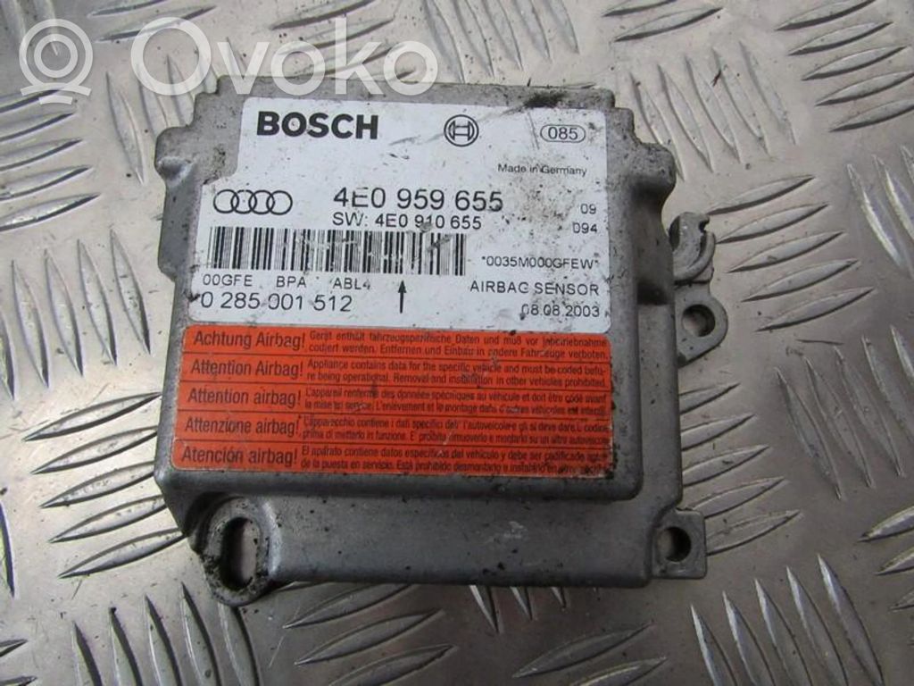 Airbag control unit/module   4E0959655,4E0910655,0285001512,4E0910655,4E0959655