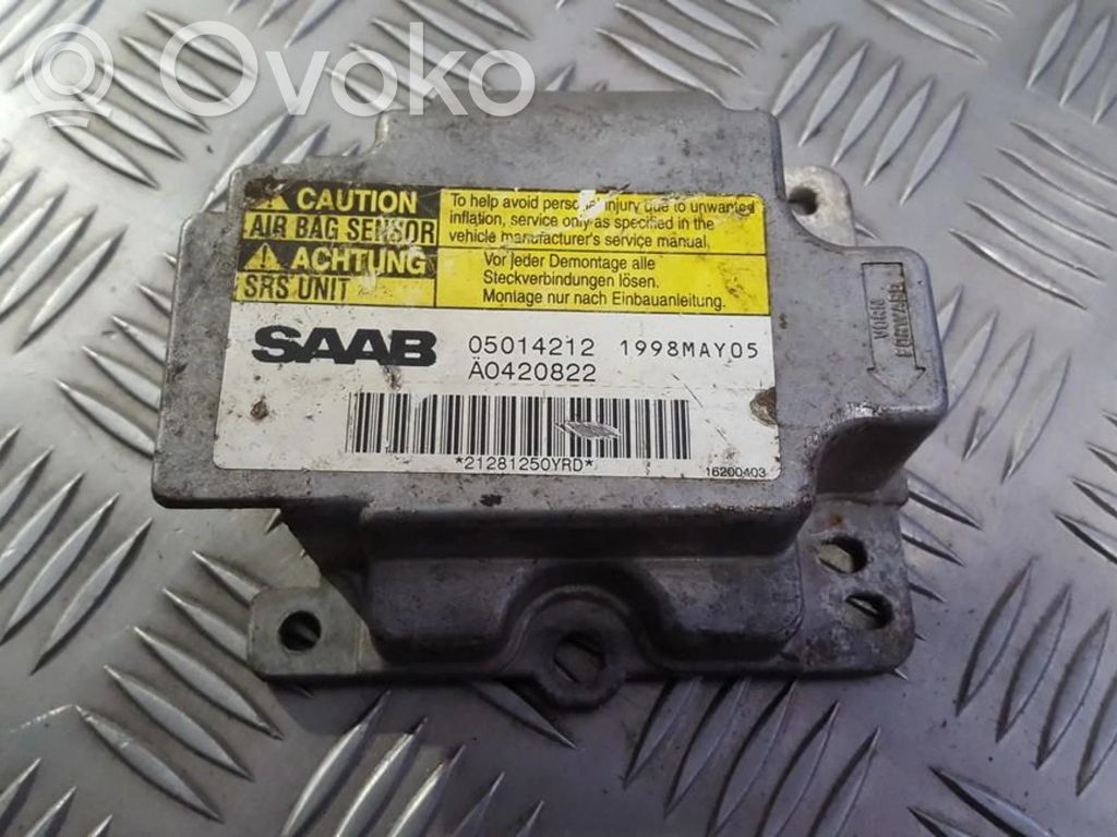 Saab 9-5 Unitate/modul de comandă airbaguri 