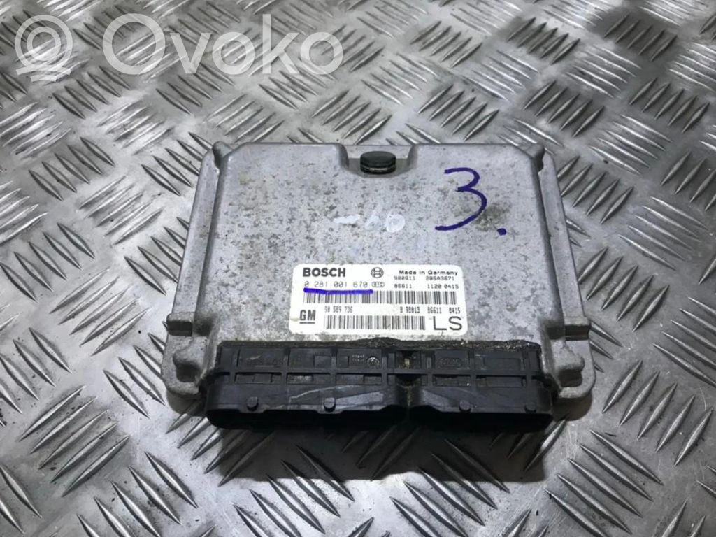 Unitate/modul de control motor   0281001670,90589736,0281001670,11200415,28SA3671,90589736
