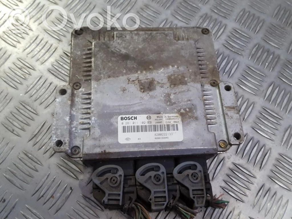 Unidad de control/módulo del motor   0281011102,0281011102,8200153945,8200222133
