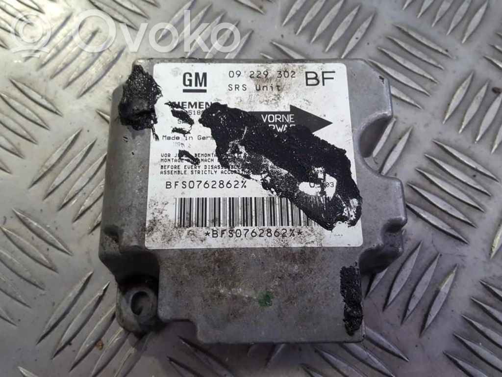 Centralina/modulo airbag   09229302BF,09229302BF