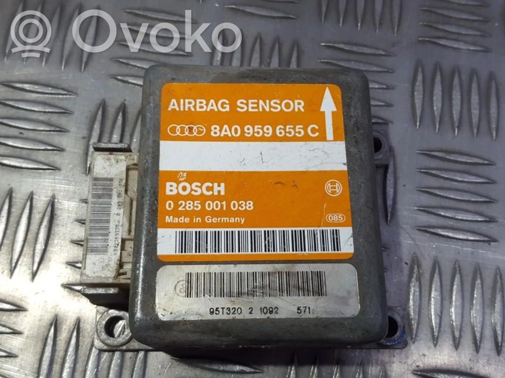Unidad de control/módulo del Airbag   8A0959655C,0285001038,0285001038,8A0959655C