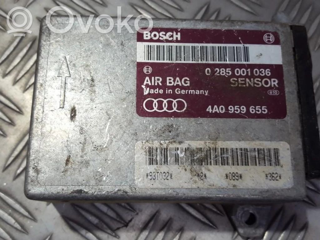Centralina/modulo airbag   0285001036,4A0959655,0285001036,4A0959655