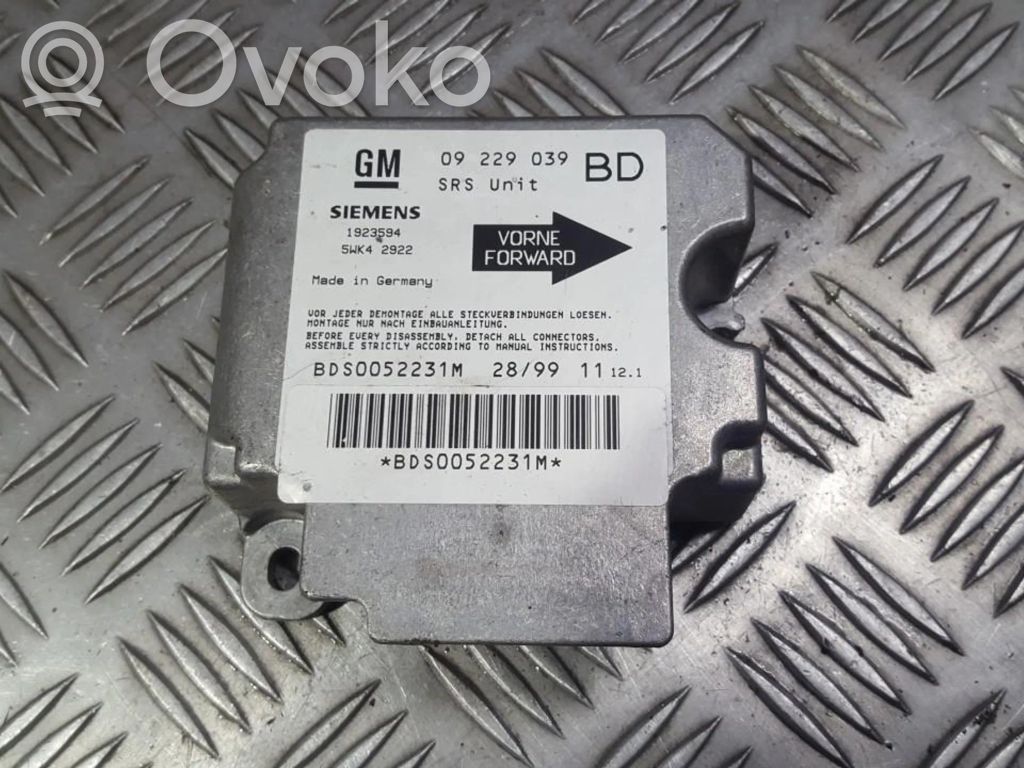 Opel Vectra B Centralina/modulo airbag 