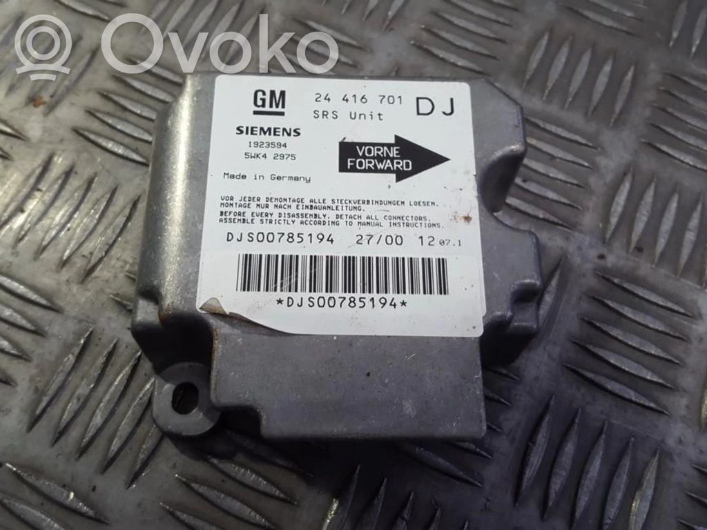 Opel Vectra B Centralina/modulo airbag 