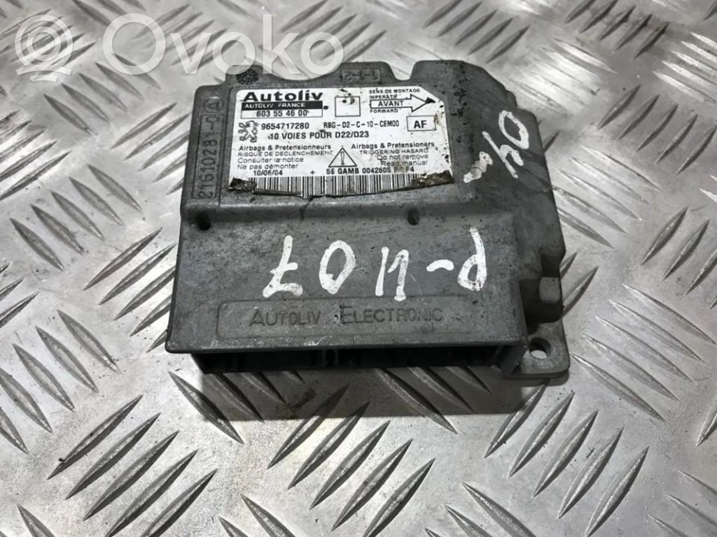Unidad de control/módulo del Airbag   603554600,9654717280,603554600,9654717280