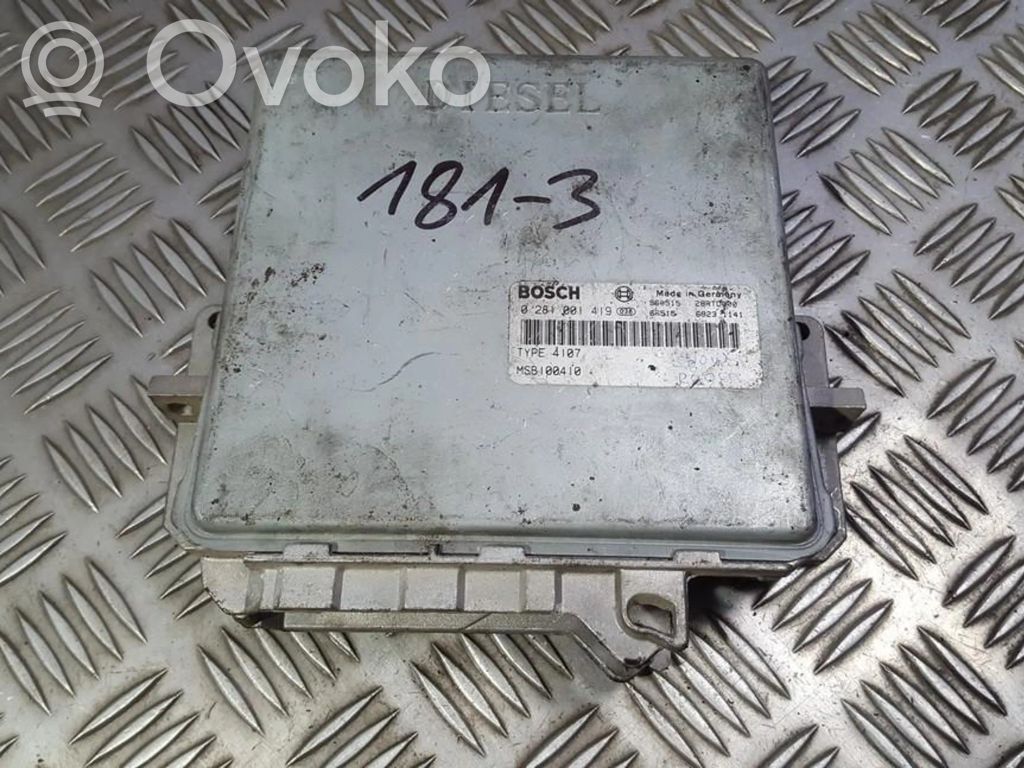 Unidad de control/módulo del motor   0281001419,MSB100410,0281001419,MSB100410